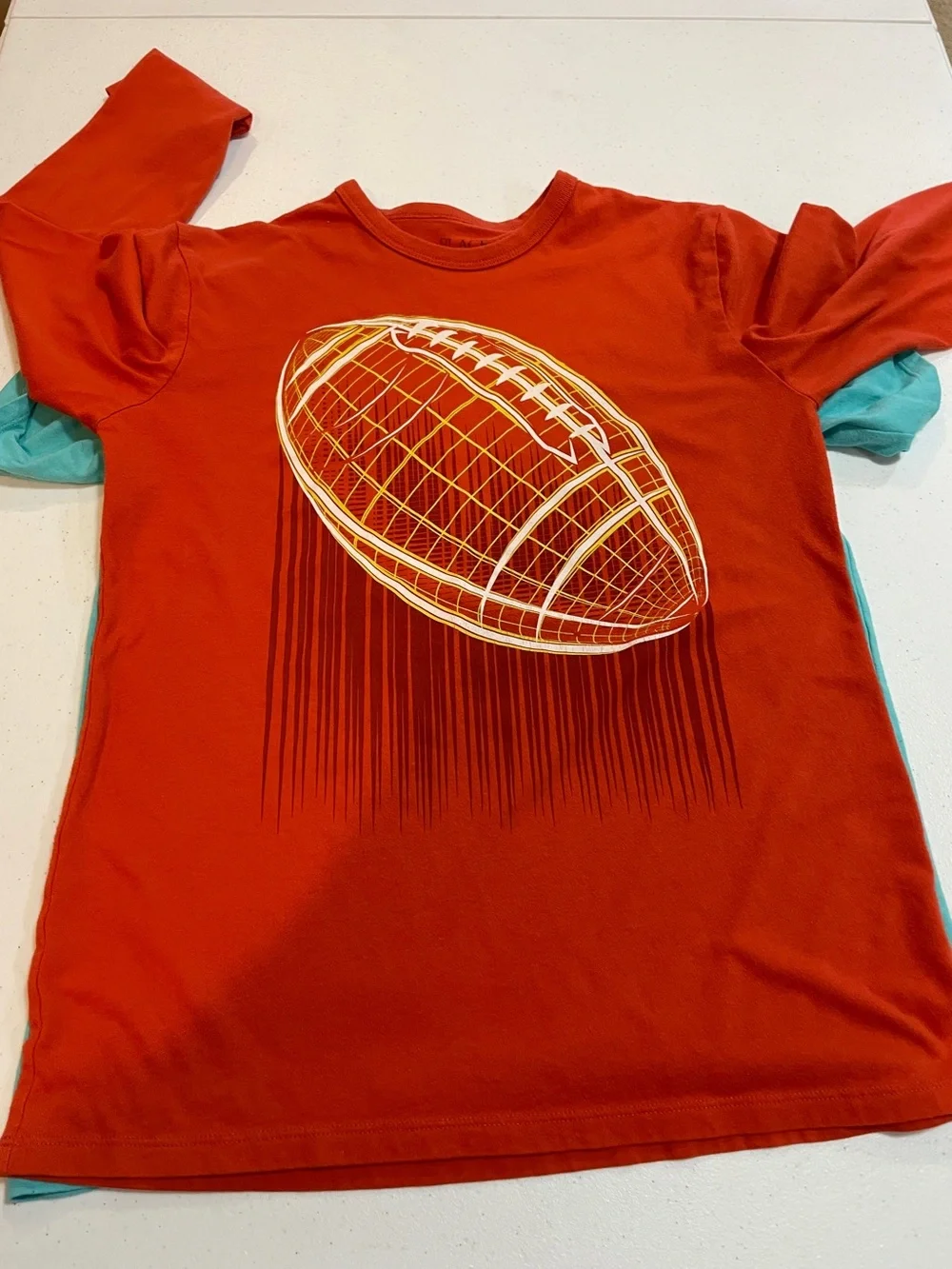 The Children's Place Orange Long-Sleeve Football Graphic Tee Blue one 14. (2)